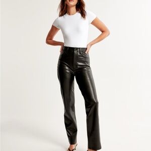 Abercrombie High Rise Leather Pants